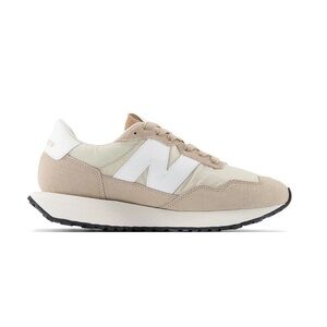 NEW BALANCE 237 Sneakers Tan and White Athletic Shoes Size 7